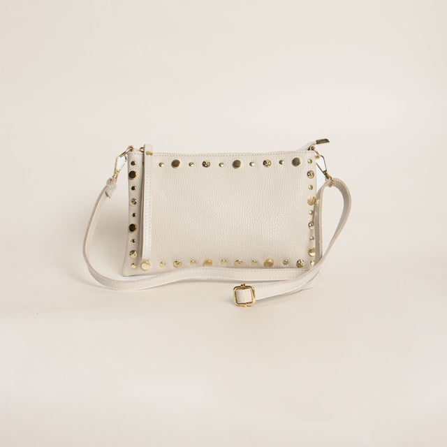 W by whitemood- Pochette e borchie - gesso