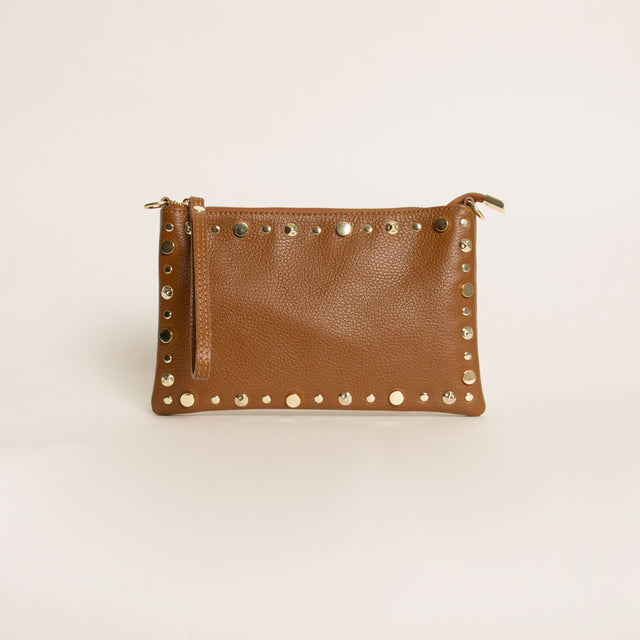 W by whitemood- Pochette e borchie - cuoio