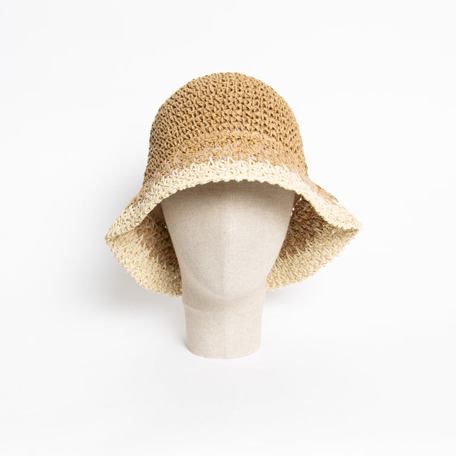Kontatto-Cappello in rafia - avana/ecru'
