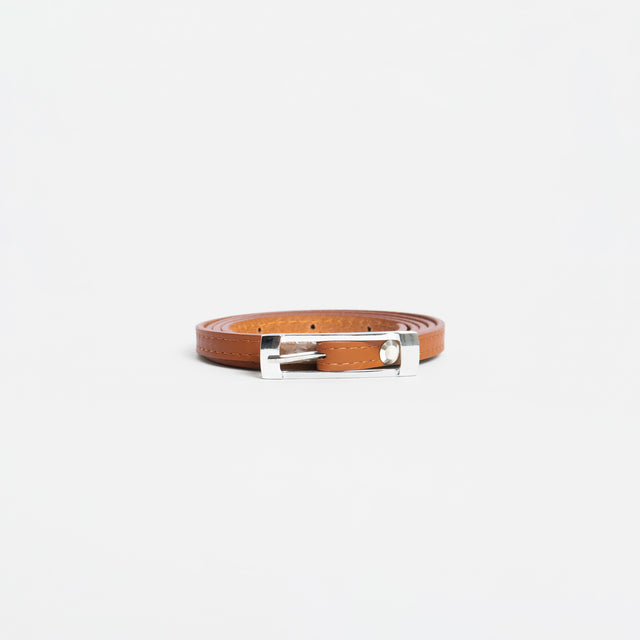 W by Whitemood-Cintura fina genuine leather - cuoio