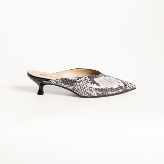 Divine Follie-Sabot pitonato accessorio cinturino - panna/nero