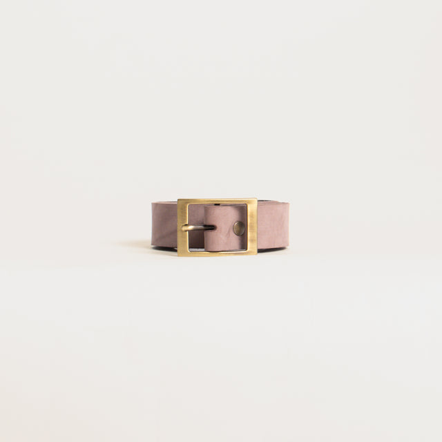 Zeroassoluto-Cintura vera pelle fibbia quadrata - mauve