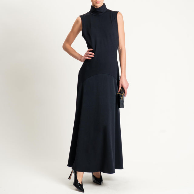 Imperial-Abito punto milano con manicotti - nero