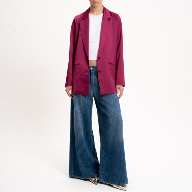 Chaqueta Imperial de 2 botones con cinturón - Magenta