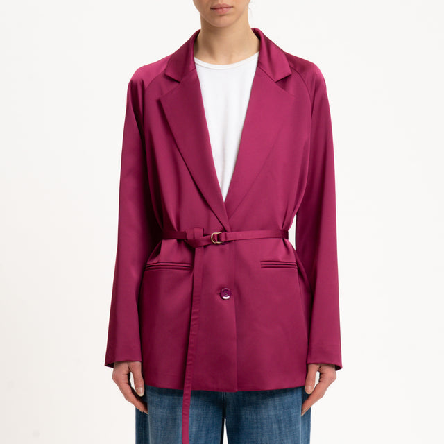Chaqueta Imperial de 2 botones con cinturón - Magenta