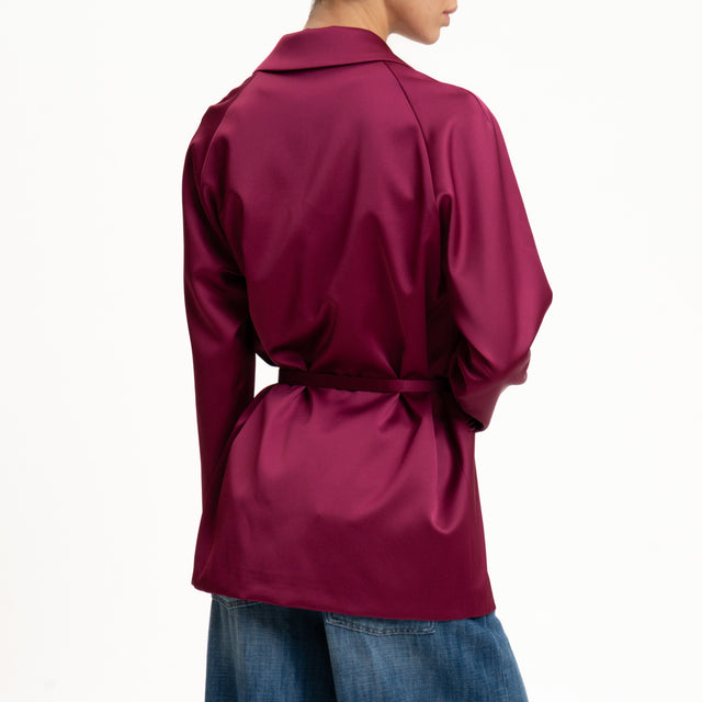 Chaqueta Imperial de 2 botones con cinturón - Magenta