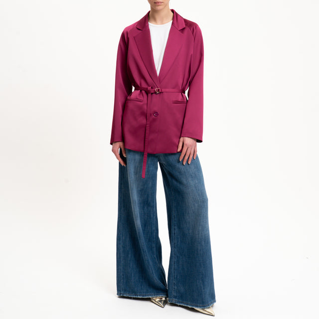 Chaqueta Imperial de 2 botones con cinturón - Magenta