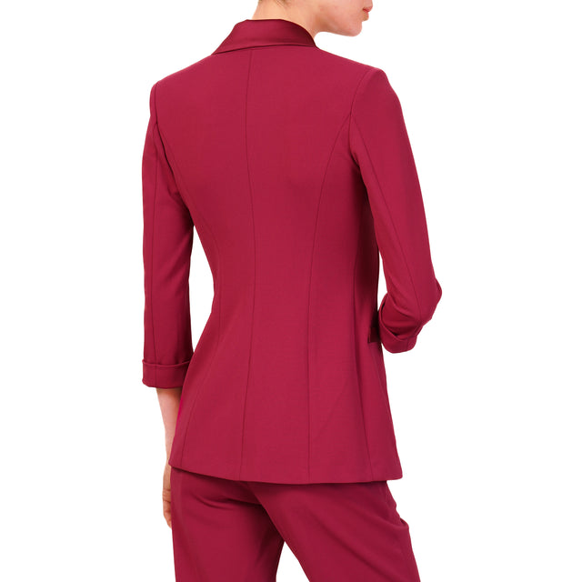 Chaqueta cruzada de crepé elástico Imperial - magenta