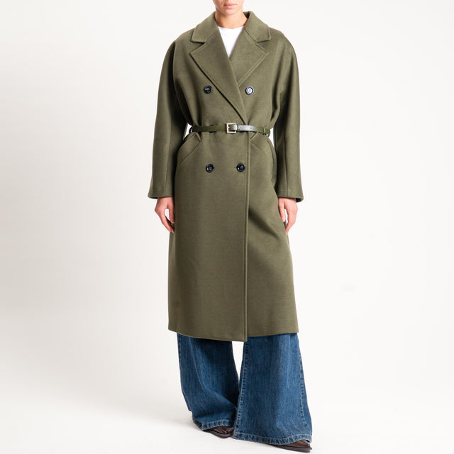 Imperial-Cappotto doppiopetto con cintura - militare