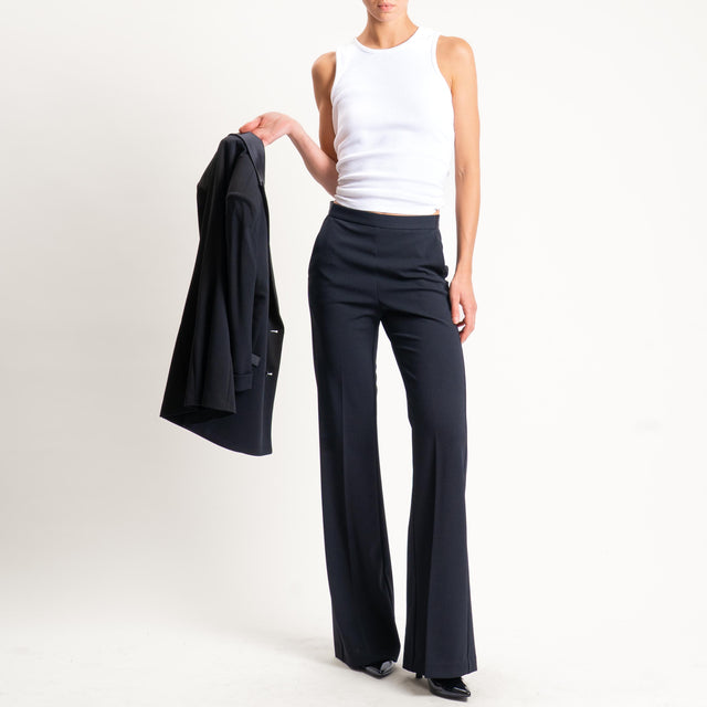 Imperial-Pantalone crêpe elasticizzato - nero