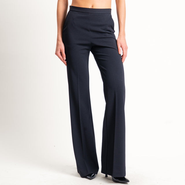 Imperial-Pantalone crêpe elasticizzato - nero