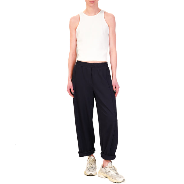 Pantalón de punto Imperial-Milan con cintura elástica - azul