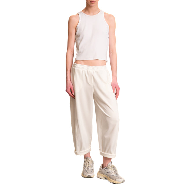 Pantalón de punto Imperial-Milan con cintura elástica - leche