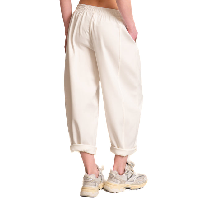 Pantalón de punto Imperial-Milan con cintura elástica - leche
