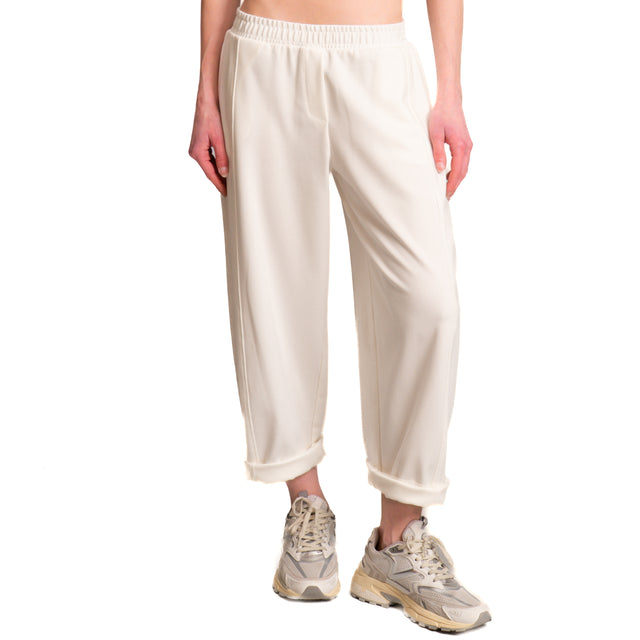 Pantalón de punto Imperial-Milan con cintura elástica - leche
