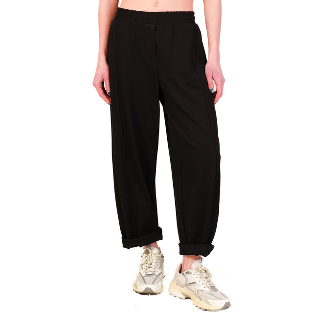 Pantalón de punto Imperial-Milan con cintura elástica - negro