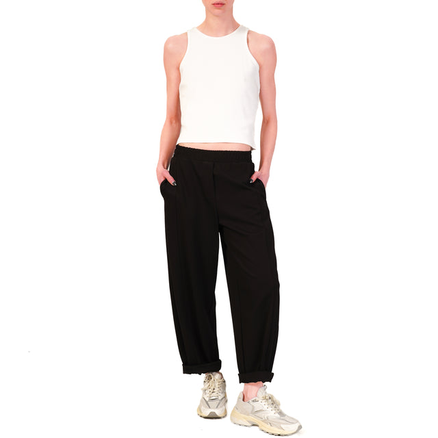 Pantalón de punto Imperial-Milan con cintura elástica - negro