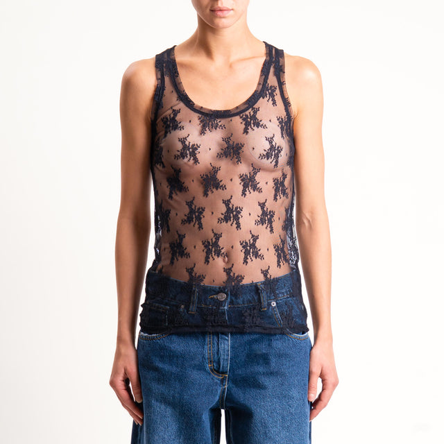 Imperial-Top in pizzo - nero