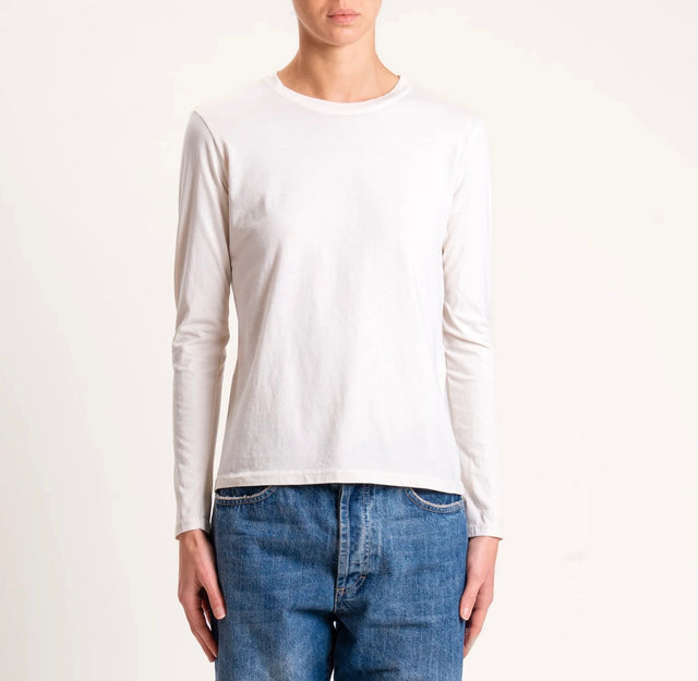 Zeroassoluto-T-shirt girocollo stretto cotone elas - burro