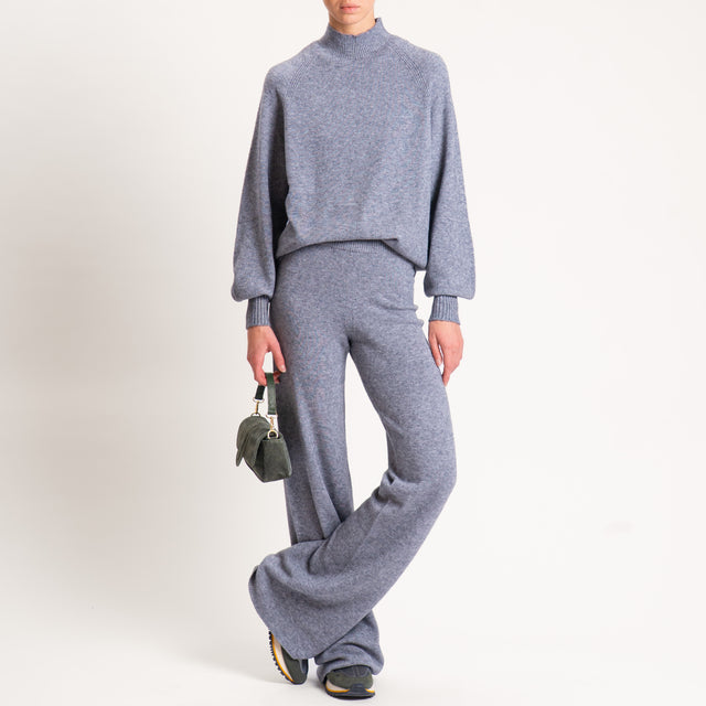 Kontatto-Pantalone in maglia elastico in vita - grigio medio