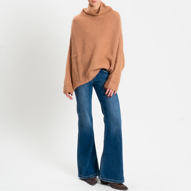 Kontatto-Maglia mohair coste inglese - biscotto