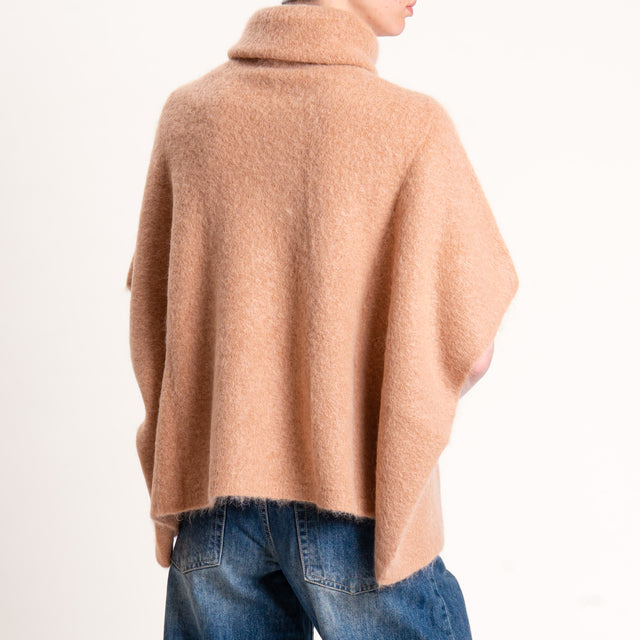Kontatto-Maglia over manica scesa misto alpaca - biscotto
