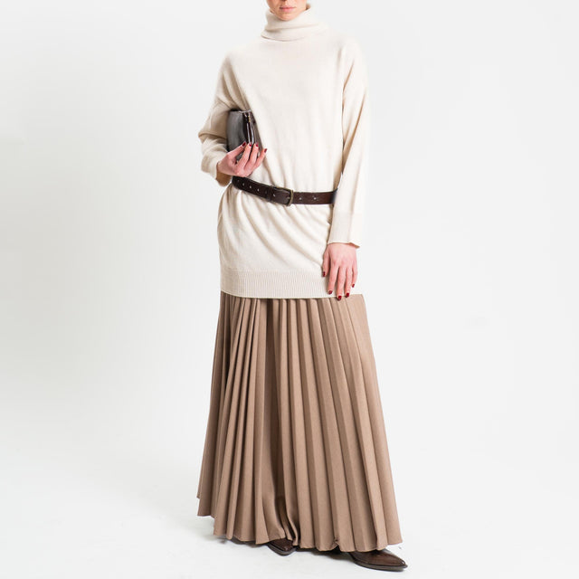 Kontatto-Maximaglia misto cashmere collo alto - avorio