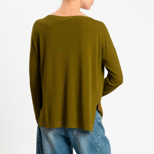 Kontatto- Maglia scatola spacchi laterali - olio