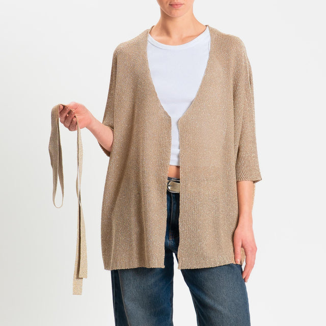 Kontatto- Kimono corto in lurex - oro