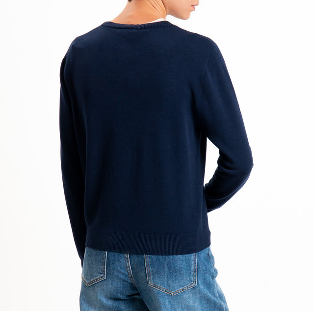 Kontatto-Cardigan short cardigan - blue