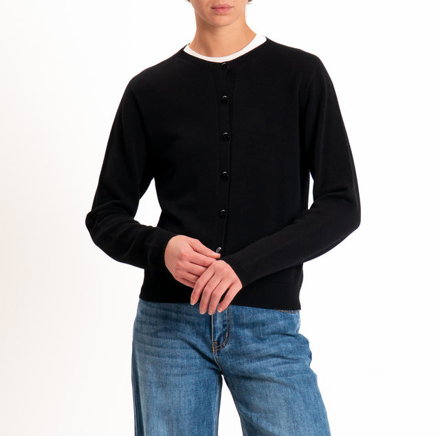 Kontatto-Cardigan rebecchina - Nero