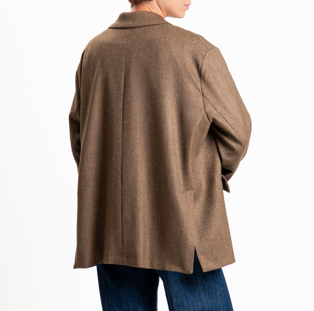 Kontatto-Giacca oversize - tabacco