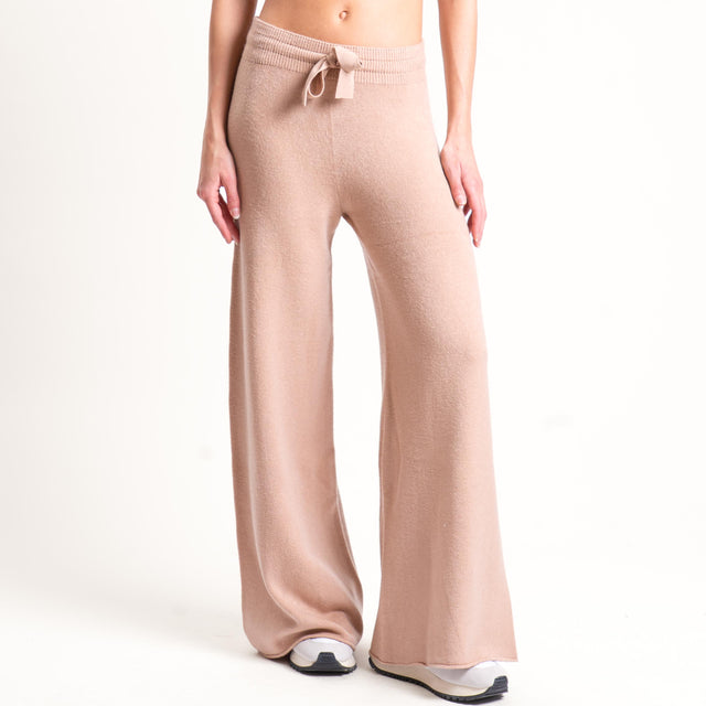 Kontatto-Pantalone in maglia con coulisse (QS) - brick