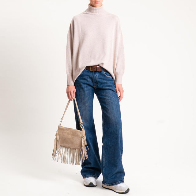 Kontatto-Maglia over collo alto (QS) - beige