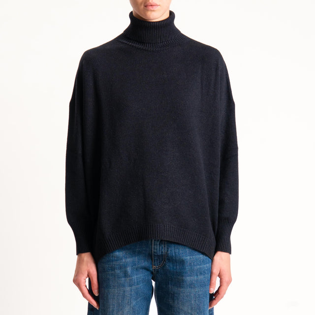 Kontatto-Maglia over collo alto (QS) - nero