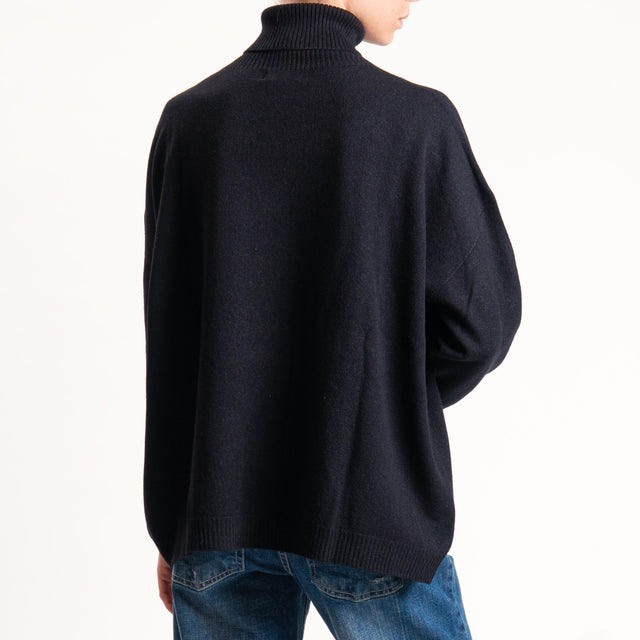 Kontatto-Maglia over collo alto (QS) - nero