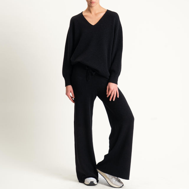 Kontatto-Maglia scatola scollo v (QS) - nero