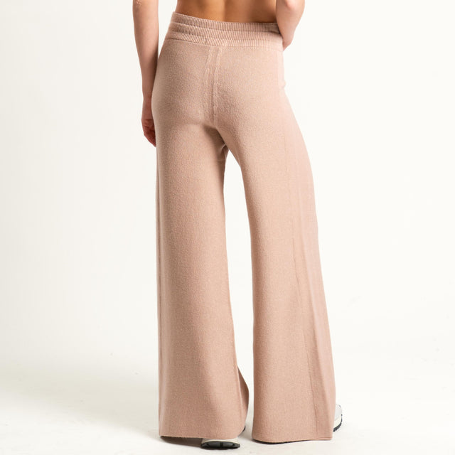 Kontatto-Pantalone in maglia punto riso (QS) - brick