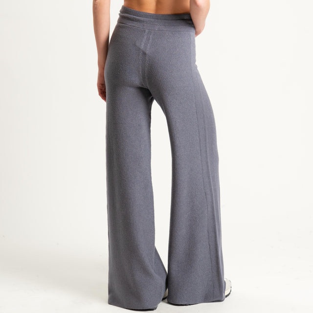 Kontatto-Pantalone in maglia punto riso (QS) - lavagna