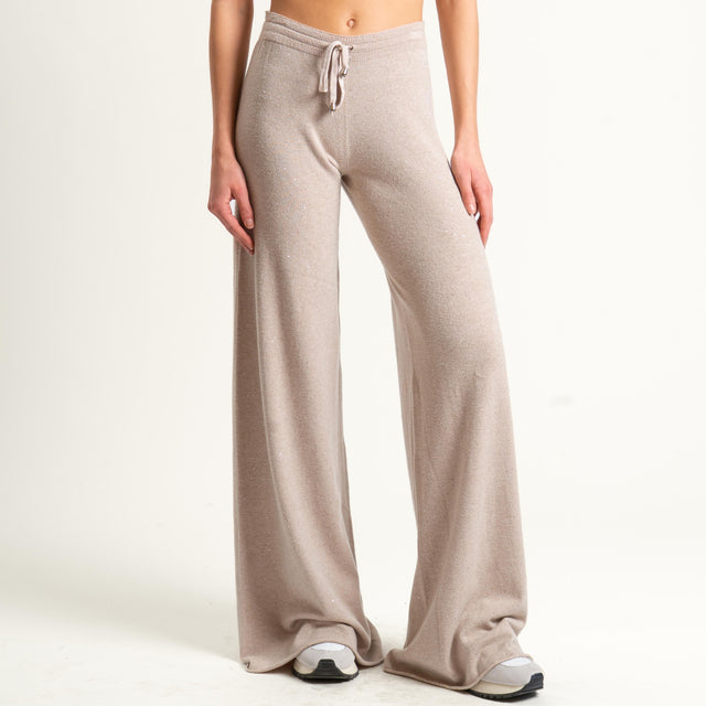 Kontatto-Pantalone con micro paillettes - brick