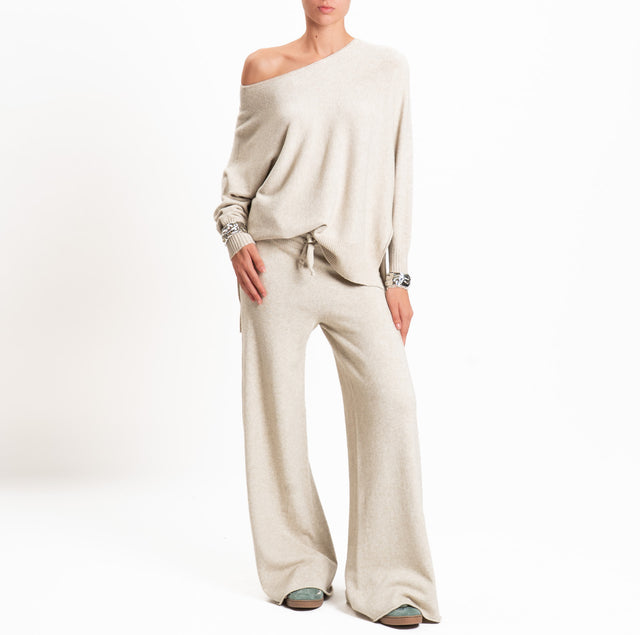 Kontatto-Pantalone QS con coulisse - beige