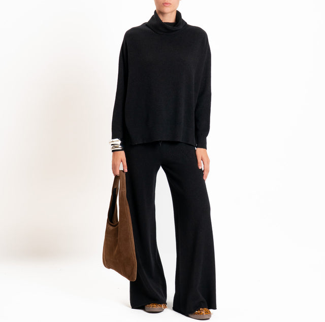 Kontatto-Pantalone QS con coulisse - nero