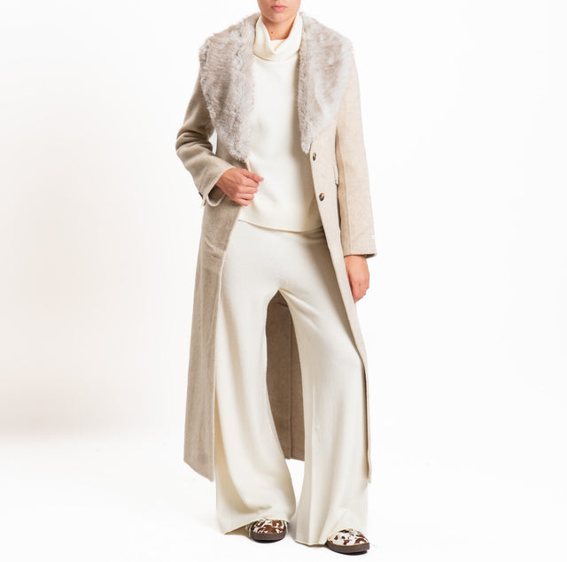 Kontatto-Pantalone QS con coulisse - panna