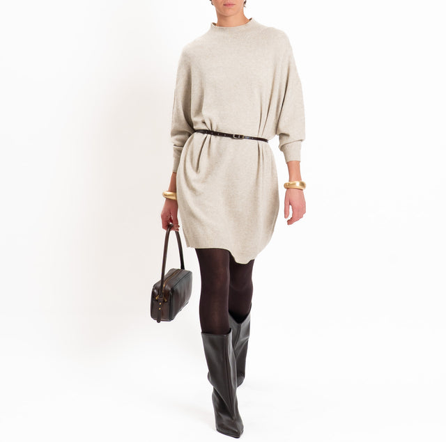 Kontatto-Abito/Maximaglia QS collo montato - beige