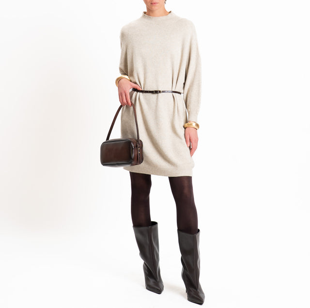 Kontatto-Abito/Maximaglia QS collo montato - beige