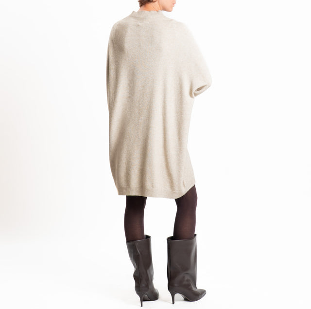 Kontatto-Abito/Maximaglia QS collo montato - beige