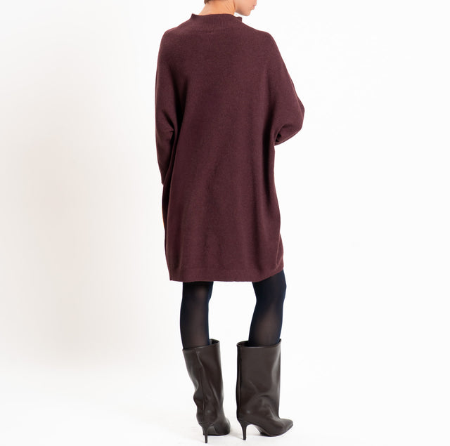 Kontatto-Abito/Maximaglia QS collo montato - marsala