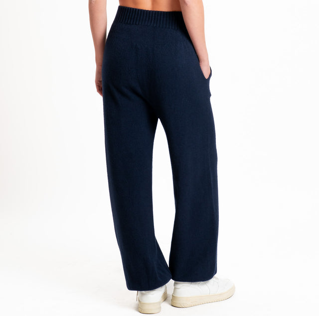 Kontatto-Pantalone QS in maglia con tasche - blu