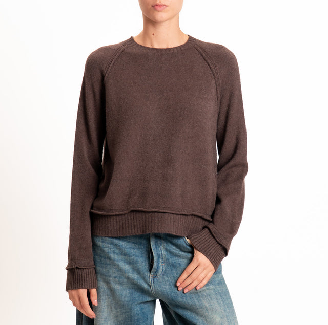 Kontatto-Maglia QS manica raglan - moka