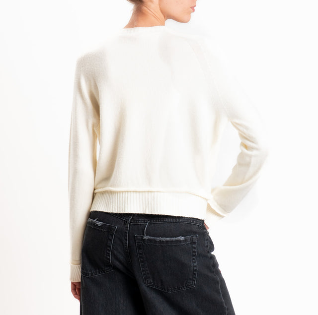 Kontatto-Maglia QS manica raglan - panna